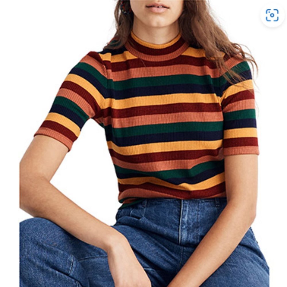 Madewell Ribbed Mock Neck Shirt